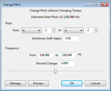 audacity for mac change speed without changing pitch